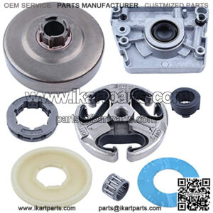 Clutch Drum Oil Pump Worm Gear Dust Cover Washer for 268 272 66 61 Chainsaw 3/8"-7T Sprocket Needle Bearing