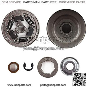 ALL-CARB 3/8-7T Spur Clutch Drum Sprocket Bearing Kit with Needle Bearing Clutch Washer E-Clip Replacement for Stihl 036 MS360 Chainsaw
