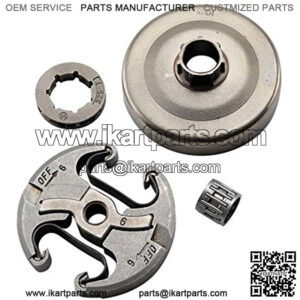 .325"-7T Clutch Drum Kit Fit for Compatible with 340 345 346XP 350 351 353 445 Chainsaw Replacement Parts Included Clutch Drum Clutch Sprocket Needle Bearing 537110503