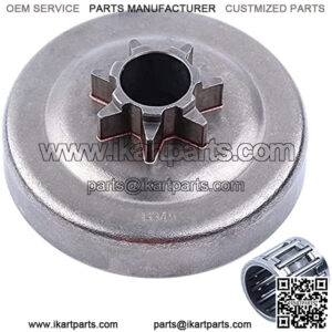.325"-7T Chainsaw Spur Clutch Drum Needle Cage Kit for 340 345 350 351 353 EPA 445 450 445E 450E 2145 2150 McCulloch PM5000