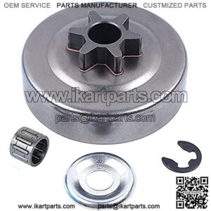 Chainsaw 3/8" 6T Clutch Drum Needle Bearing Clutch Washer E-Clip for STIHL 017 018 021 023 025 MS170 MS180 MS210 MS230 MS250 1123 640 2003