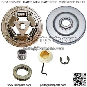 1128 007 1000 Sprocket Clutch Drum with Worm Gear E-Clip Needle Bearing 3/8" Rim Sprocket Fit for Stihl MS440 MS461 MS361 MS460 Chainsaws