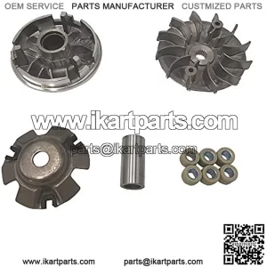 Rear Clutch SE Variator Kits for Gy6 125cc/150cc 152QMI/157QMJ Engine, Drive Wheel Assy Performance 13 Gram Rollers CVT Rear Clutch for Scooter Atv and Gokart (GY6 125/150)