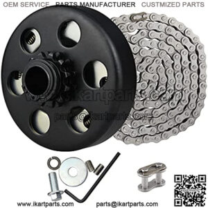 3/4" Centrifugal Clutch 12 Tooth with 35 Chain Go Kart Clutch 3/4 Bore and Chain Kit for Mini Bike, Fun Kart, Fits 2-7 HP Honda Engines