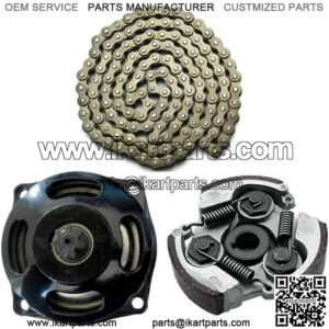7T Gear box Drum & Clutch Pad & 25H Chain for 47cc 49cc Mini Pocket Bike ATV