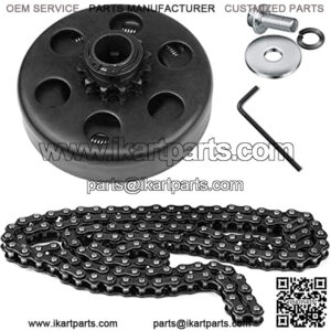 Go Kart Clutch 3/4" Bore 10T with #40 41 420 Chain for Go Kart Minibike Yerf-Dog karts with Tecumseh