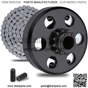 12T Centrifugal Clutch 3/4 Bore 12 Tooth with 35 Chain for Go Karts/Mini Bike/Lawnmower Fun Kart 2-7 HP Engine Replacement for GX160 GX200 GX140 GX120 GC160 GC19