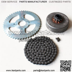 6 Tooth Clutch Drum Gear Box 68 Tooth Rear Chain Sprocket 25H Chain (136 Links) For 2 Stroke 47cc 49cc Minimoto Pocket Bike 4 Wheeler Quad ATV