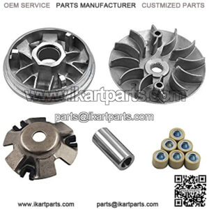 Complete Variator Kits for Gy6 125cc/150cc 152QMI/157QMJ Engine, Drive Wheel Assy Performance 14 Gram Rollers CVT Front Clutch for Scooter Atv and Gokart (GY6 125/150)