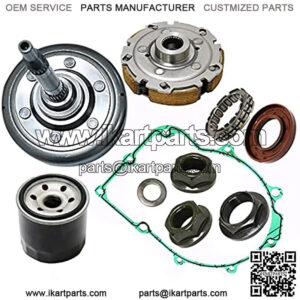 Wet Clutch Shoe Kit with Drum One Way Bearing Seal Oil Filter Nuts For UTV ATV 500 700 HS 700 MSU 500 HiSUN MASSIMO BENNCHE COLEMAN POWERSPORTS YARDSPORT SUPERMACH QLINK