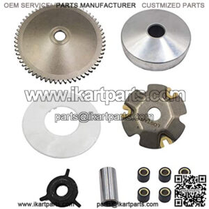 50cc scooter clutch / 50cc Complete Variator Kits CVT for GY6 Scooter ATV QMB139 8.5 Gram Roller Front Clutch Engines Variator Drive Wheel Assy