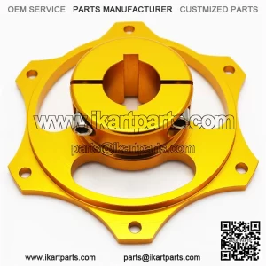 Sprocket Carrier Hub suit 30mm Axle 6mmKeyway Billet Aluminium Gold Anodised Premium Hub