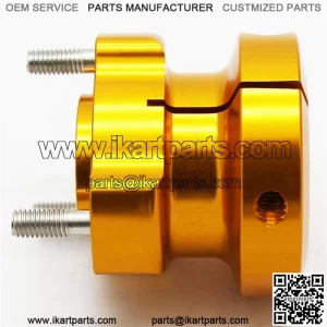 30mm x 62mm CNC Go Kart Rear Wheel Hub Gold 6mm Key For Axle