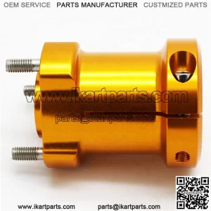 Go Kart Rear Wheel Hub Pair Billet CNC Gold 40mm Axle 6mm Key