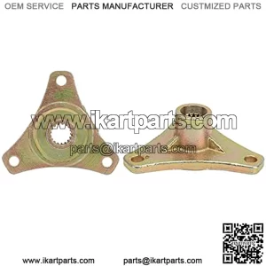 Buje de Eje Trasero de Rueda Estriada, Buje de Rueda Estriado de Aleaci??n de Acero de 2 Piezas 17T, Buje de Rueda de 3 Pernos para Quad ATV Go Kart 50cc 110cc