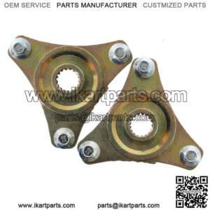 2pcs 17T 3 Stud Rear Axle Wheel Rim Hub Splined for Go Kart Quad Bike