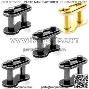#35 Chain Master Link Roller 4 PC,#35 Master Connector Gold 1pc- 35 Master Link Chain For Go Kart, Mini Bike Chain - -