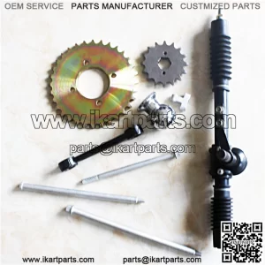 Go Kart Parts Steering Wheel Body And #530 Sprocket Assembly