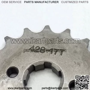 Heavy Duty Steel 428 chain 17 Tooth Sprocket 17mm Hole for pit bike mini bike