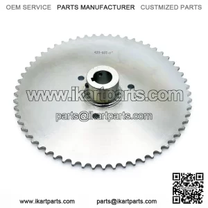 60 Tooth Go Kart Live Axle Sprocket for 40,41,420 Chain, 1" Bore, 1/4" Key Way, for compatible with Yerf-Dog, Murray Go Karts