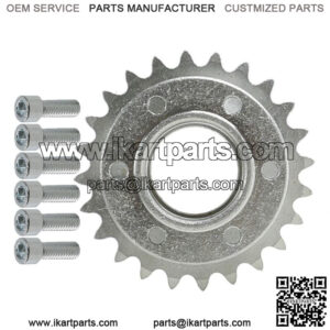 #35 Front Sprocket 24T Tooth w/ Bolts for Scooter Go Kart Cart ATV Trike