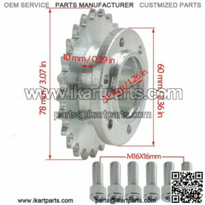 #35 Front Drive Sprocket  24T 32mm Bore for Electric Scooter Go Kart ATV Ebike