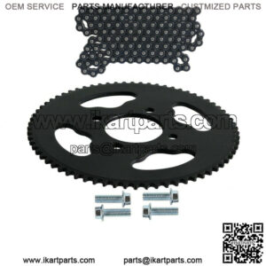 219 Chain Rear Sprocket 70T Tooth 219H 112 Link Chain Go Kart ATV Quad Karting