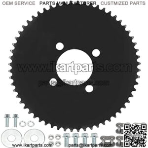 60 Tooth #35 Chain Rear Sprocket 4 Hole with Connect Master Link for Predator 79cc 212cc 420cc 6.5hp 13hp Engine Mini Bike Go Cart Kart Drift Trike ATV Heavy Duty Parts