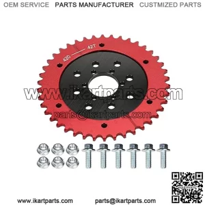 Universal Sprocket Hub Adapter 420 Chain 42 Tooth Rear Drive Wheel Aluminum for 212cc 196cc CT200U BT200X MB200 CT100U Motovox MBX10 Baja Doodlebug DB30 80cc 105cc Mini Bike Go Kart Racing