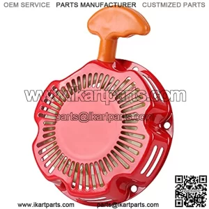 Fix Pull Start Recoil Starter Repalcement for Predator 80 97cc 2.8HP Engine Generator Lawnmower Red