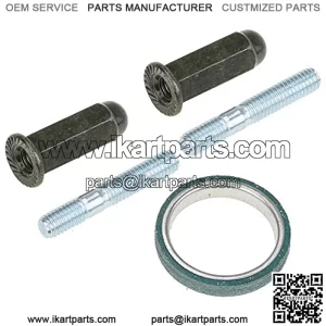 Gy6 Exhaust Bolt and Gasket for 50cc 125 cc 150cc Taotao Sunl Coolster Jonway Roketa Scooters ATVs Go Karts Moped Quad 4 Wheeler Dune Buggy