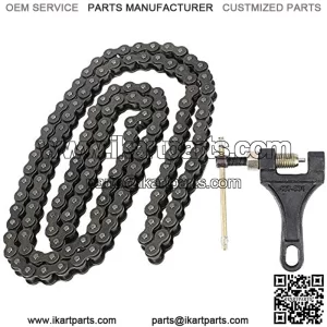 CYCLE 420 Roller Chain 132 Link with Chain Breaker for 110CC 125CC Dirt Pit Bike ATV Scooter Bike Quad Go Kart