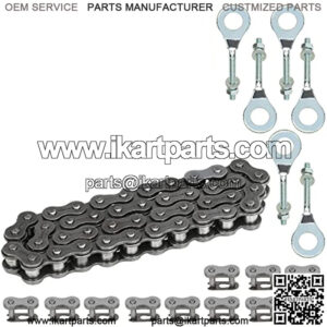 42 Links 420 Front Jackshaft Chain Axle Adjuster Tensioner for Predator 212cc 196cc 6.5hp Coleman CT200U CT200U-EX BT200X RT200 Baja Warrior Heat MB200 MB165 Massimo TrailMaster Mini Bike Parts