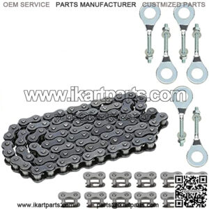 90 Links 420 Rear Drive Chain Axle Adjuster Tensioner for Predator 196cc 212cc 6.5hp Coleman CT200U CT200U-EX BT200X RT200 Baja Warrior Heat MB200 MB165 Massimo TrailMaster Mini Bike Parts