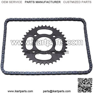 Motorcycle 136 Links Drive Chain T8F 37T with Sprocket for 43cc 49cc Minimoto Moped Scooters 2 Stroke Engine Pocket Bike Mini Quad ATV