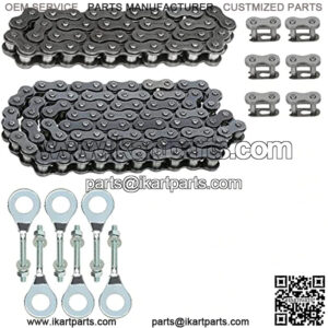 42 link Jackshaft Chain 90 link Drive Chain Axle Adjuster Tensioner Kit for 196cc 212cc 6.5hp Coleman CT200U CT200U-EX BT200X Baja Warrior Heat MB200 MB165 Massimo TrailMaster Mini Bike Parts