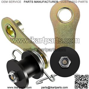 2 Pieces Chain Roller Tensioners Mini Bike Chain Tensioners Adjustable Roller Chain Tensioners Metal Chain Tension Rollers W/Spring 110 cc 125 cc 140 cc for Motorcycle Mini Bike ATV