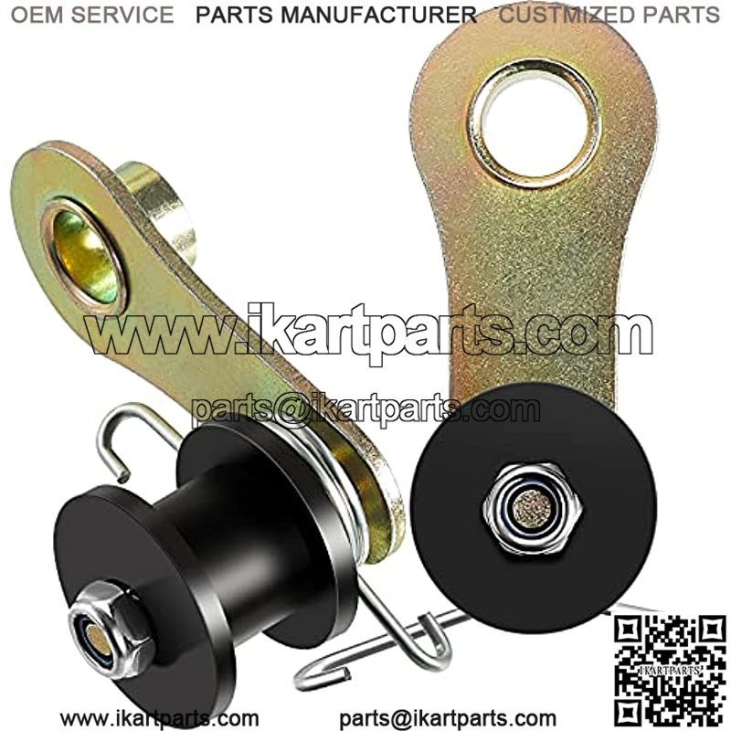 2 Pieces Chain Roller Tensioners Mini Bike Chain Tensioners Adjustable Roller Chain Tensioners Metal Chain Tension Rollers W/Spring 110 cc 125 cc 140 cc for Motorcycle Mini Bike ATV