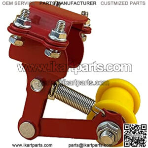 Universal Motorcycle Modified AccessoRegulator New Adjuster Wheel Chain Tensioner Roller Tools For Motorbike Motocross ATV Dirt Pit Bike Chopper with Backup Long Bolts, red