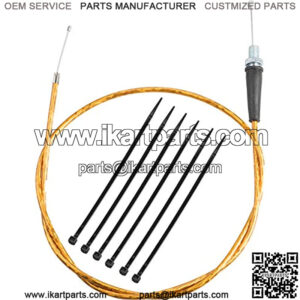 50-inch mini bicycle throttle cable, compatible with MB165 196cc 5.5hp MB200 200cc 6.5hp and pit bike thermal warrior CT200U MOTOVOX MBX10 MBX11 MBX12 79cc 79.5cc(Golden)