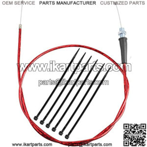 50-inch mini bicycle throttle cable, compatible with MB165 196cc 5.5hp MB200 200cc 6.5hp and pit bike thermal warrior CT200U MOTOVOX MBX10 MBX11 MBX12 79cc 79.5cc(RED)