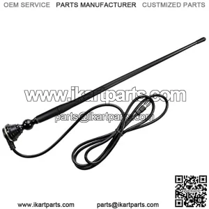 AntennaMastsRus - Marine Black AM-FM Rubber Ducky 15 Inch Antenna Kit - for ATV, Boat, Camper, Go Kart, Motorhome, Pontoon, RV, Sailboat, Tractor, Trailer, UTV, Yacht