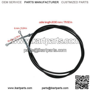 80" Foot Brake Cable 70mm Travel For ATV Go Kart Quad Buggy 4 Wheeler