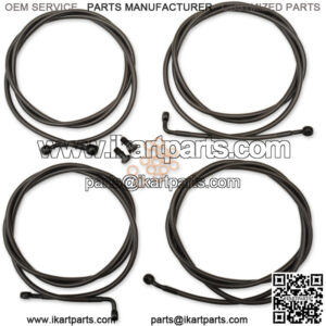 LA Choppers Handlebar Install Kit Midnight Braided Mini Ape Hanger LA-8054KT-08M