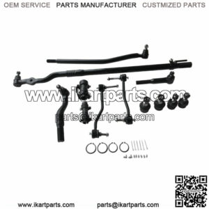 12x Suspension Steering Kit Drag Link Tie Rods For Ford F250 F350 Excursion 4WD