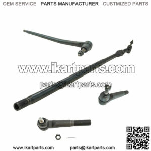 Front Inner Outer Tie Rod End Drag Link Steering Kit Set 4pc for Ram 2500 3500
