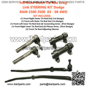 HD Inner Outer Tie Rod Drag Link STEERING KIT Dodge RAM 2500 3500  03 - 08 4WD