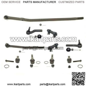 Front Steering 10Pc Kit 4 Tie Rods 2 Slev Drag Link Ford E250 E350 E450 92-06
