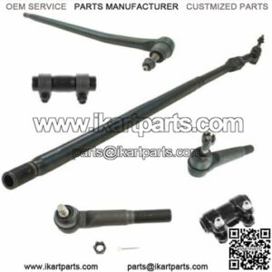 TRQ Front Inner Outer Tie Rod End Drag Link Adjusters Steering Kit Set 6pc 4WD