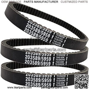 30 Series Go Kart Drive Belt torque converter belt Replaces For comet 203589 / manco 5959 murray 12-8487 baja Motorsports BB65-395 ken-Bar 300-009 255-299 rotary 8487??3pc??